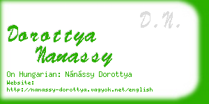 dorottya nanassy business card